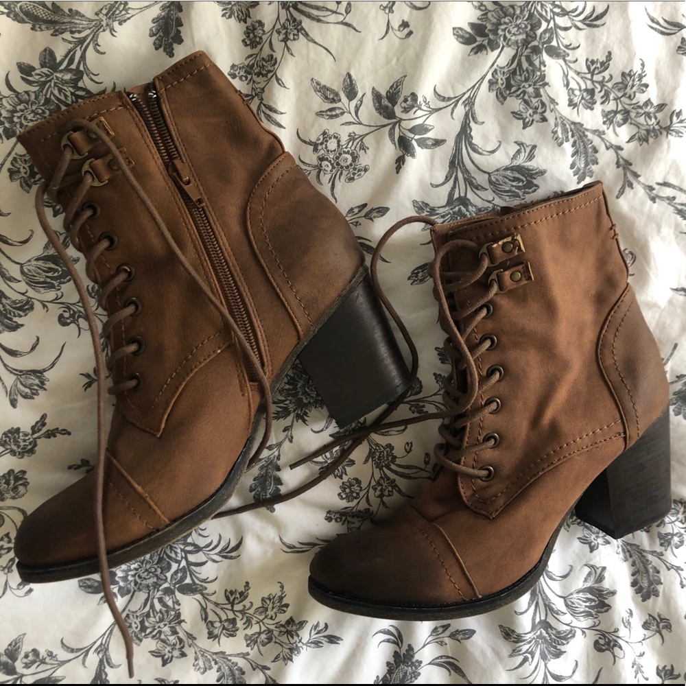 Brown Heel Booties